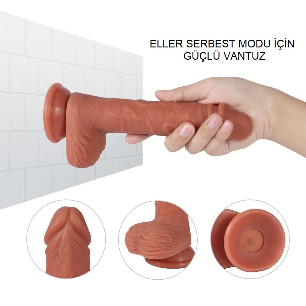 23 cm İleri Geri Hareketli Gerçekçi Vantuzlu Penis William Thrusting - Görsel 7