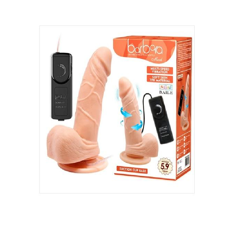 Oynar Başlı Güçlü Titreşimli Vantuzlu Realistik Vibratör Penis