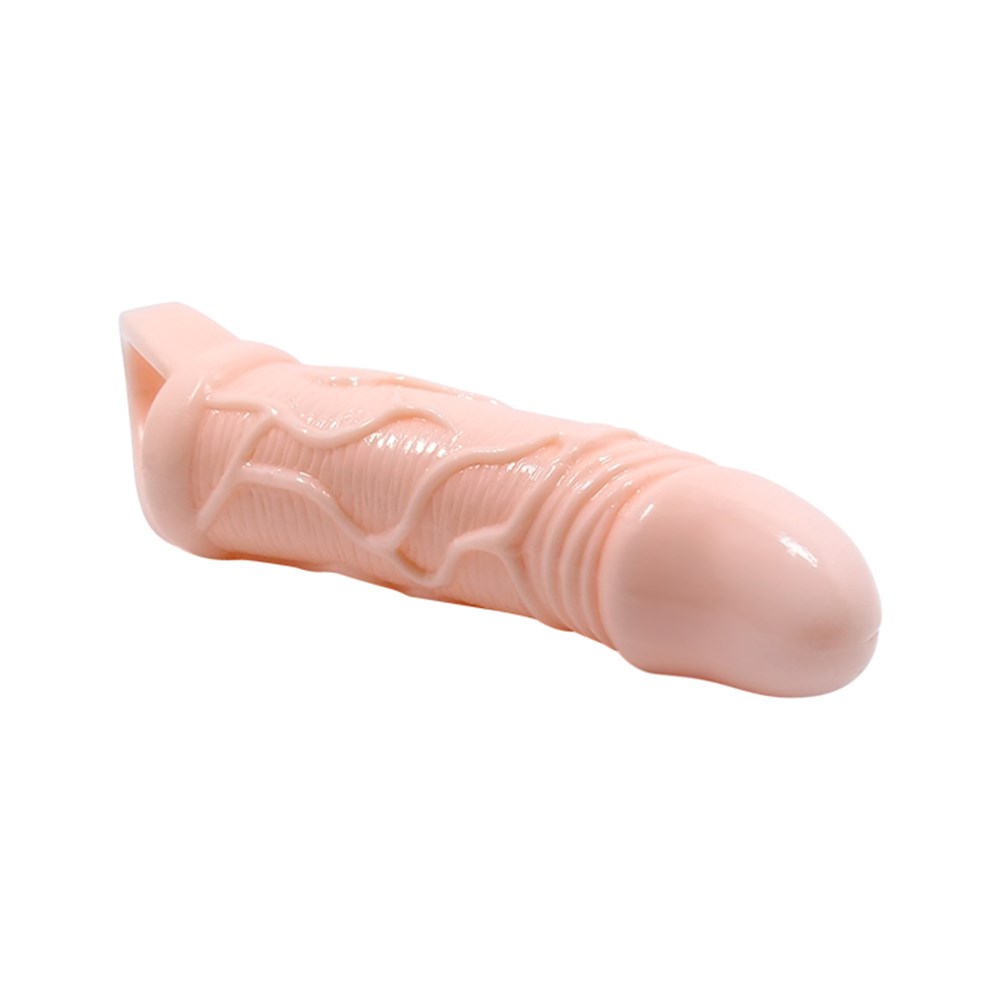 3 cm Dolgulu Penis Kılıfı Uzatmalı Prezervatif Dildo - Görsel 4