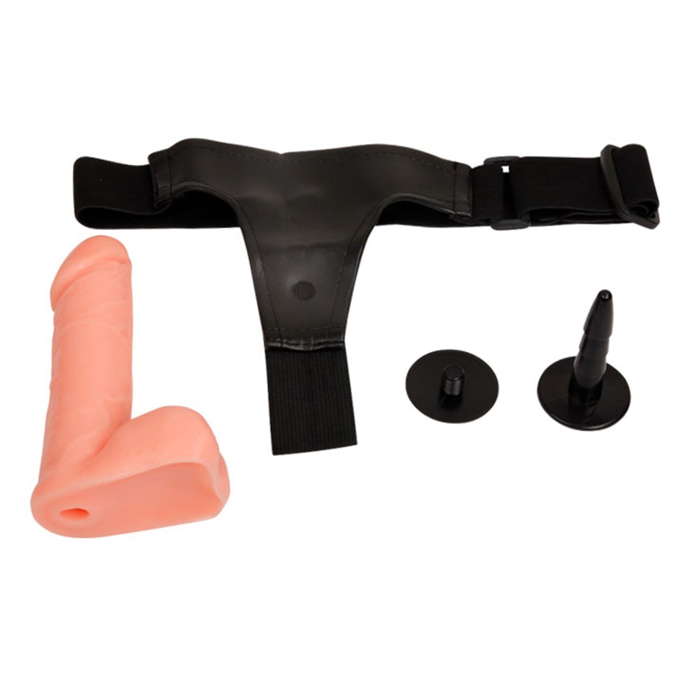 17 cm Belden Bağlamalı İçi Dolu Strapon Penis - Görsel 5