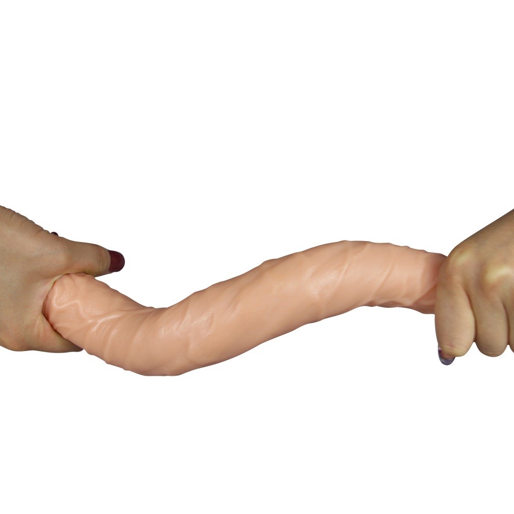 36 cm Çift Taraflı Realistik Dildo Anal Vajinal Penis - Görsel 3