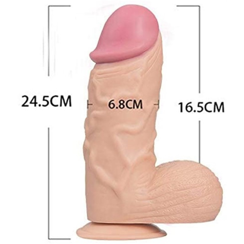 24 cm Belden Bağlamalı Vantuzlu Realistik Penis - Görsel 5