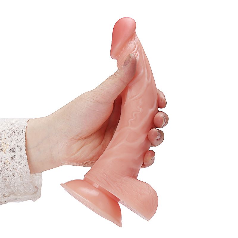20 cm Realistik Eğik Dildo Penis - Görsel 4