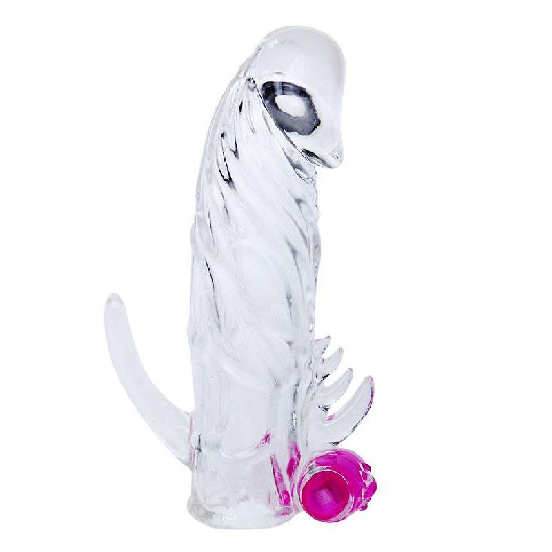 Titreşimli Silikon Penis Kılıfı Prezervatif Çatal Vibratör