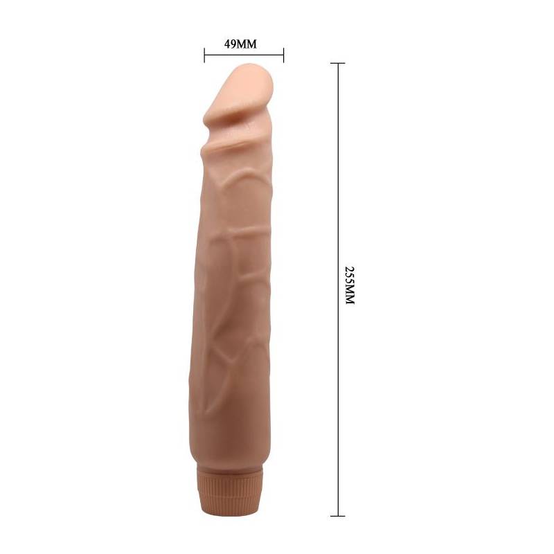 Barbara 25 cm Damarlı Realistik 10 Titreşimli Vibratör Penis - Görsel 4