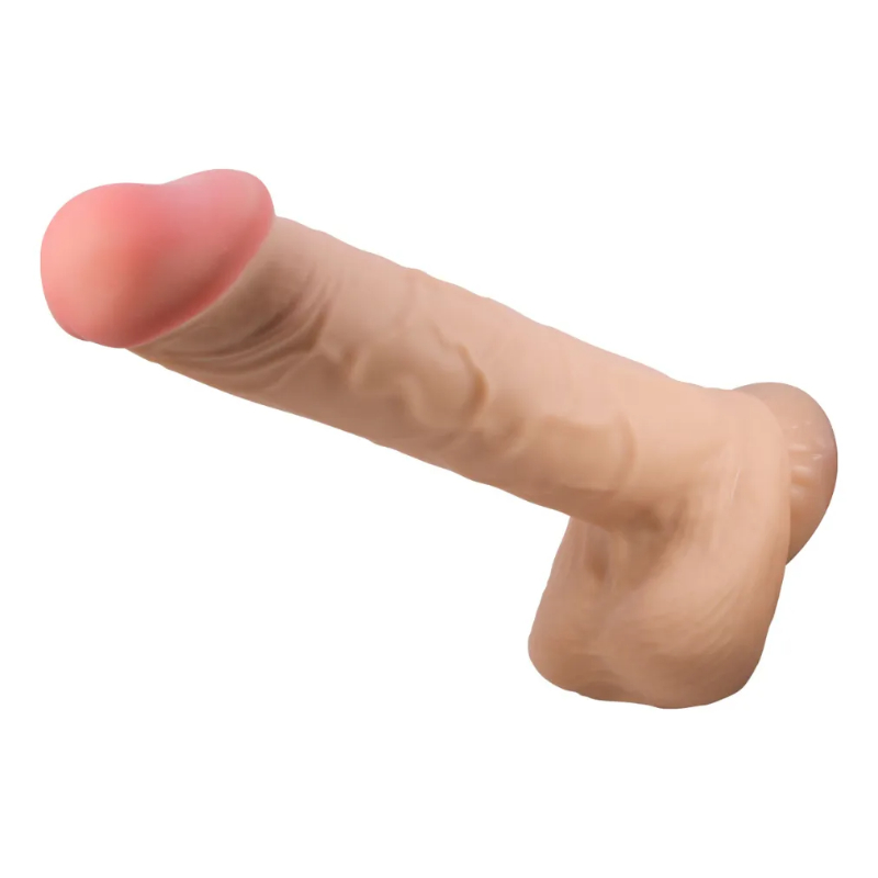 26 cm Kıkırdak Yapılı Çift Katmanlı Gerçekçi Melez Dildo Penis - Görsel 6